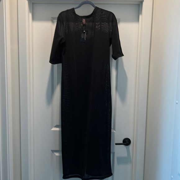 BLACK MESH DRESS - Picture 5 of 5